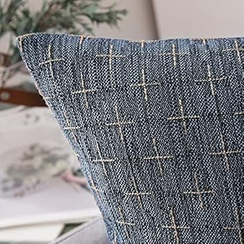 Amazon.com: MIULEE Pack of 2 Decorative Burlap Linen Throw Pillow Covers Modern Farmhouse Pillowc... | Amazon (US)