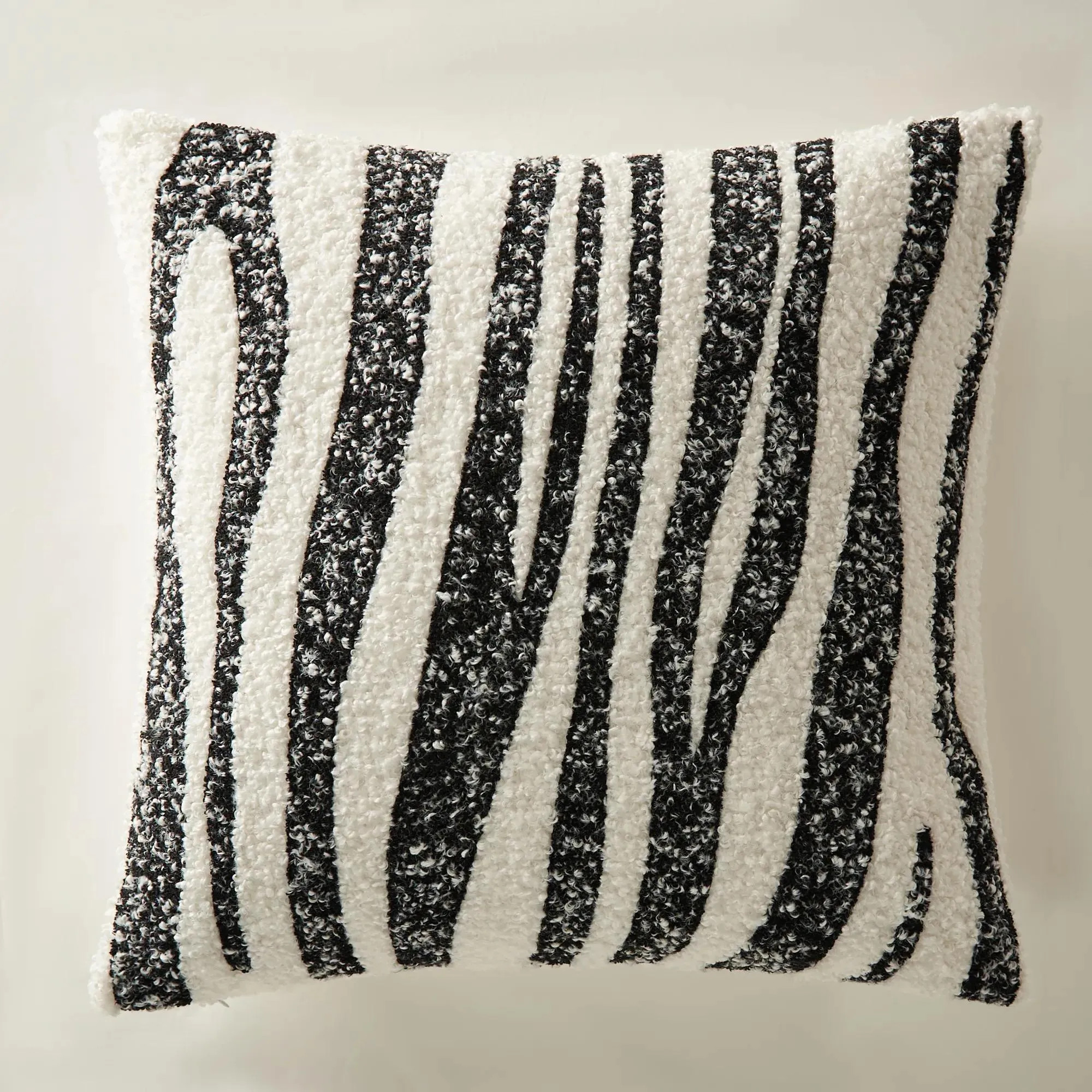 Zebra Boucle Pillow 22" | Z Gallerie