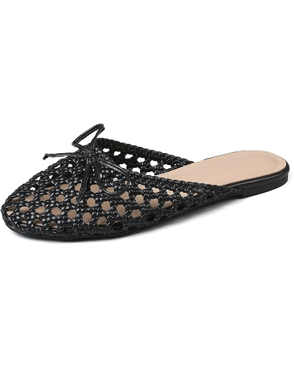 Women's Mesh Mules Breathable Slip-On Net Flats Lightweight Mesh Ballet Flats for Women for Casua... | Amazon (CA)