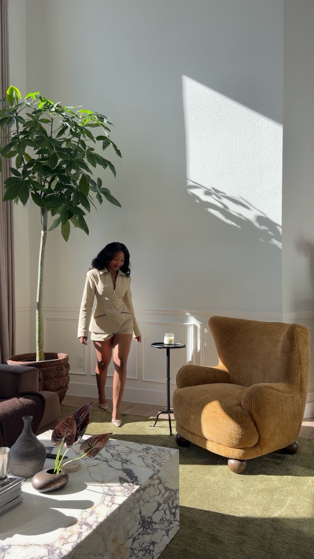 Everything I used (and wore) for this wainscoting project in my living room 🏡✨

#LTKHome #LTKootd