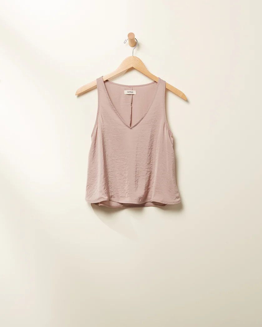 Tulip Hem Washable Satin Sleep Tank | UpWest