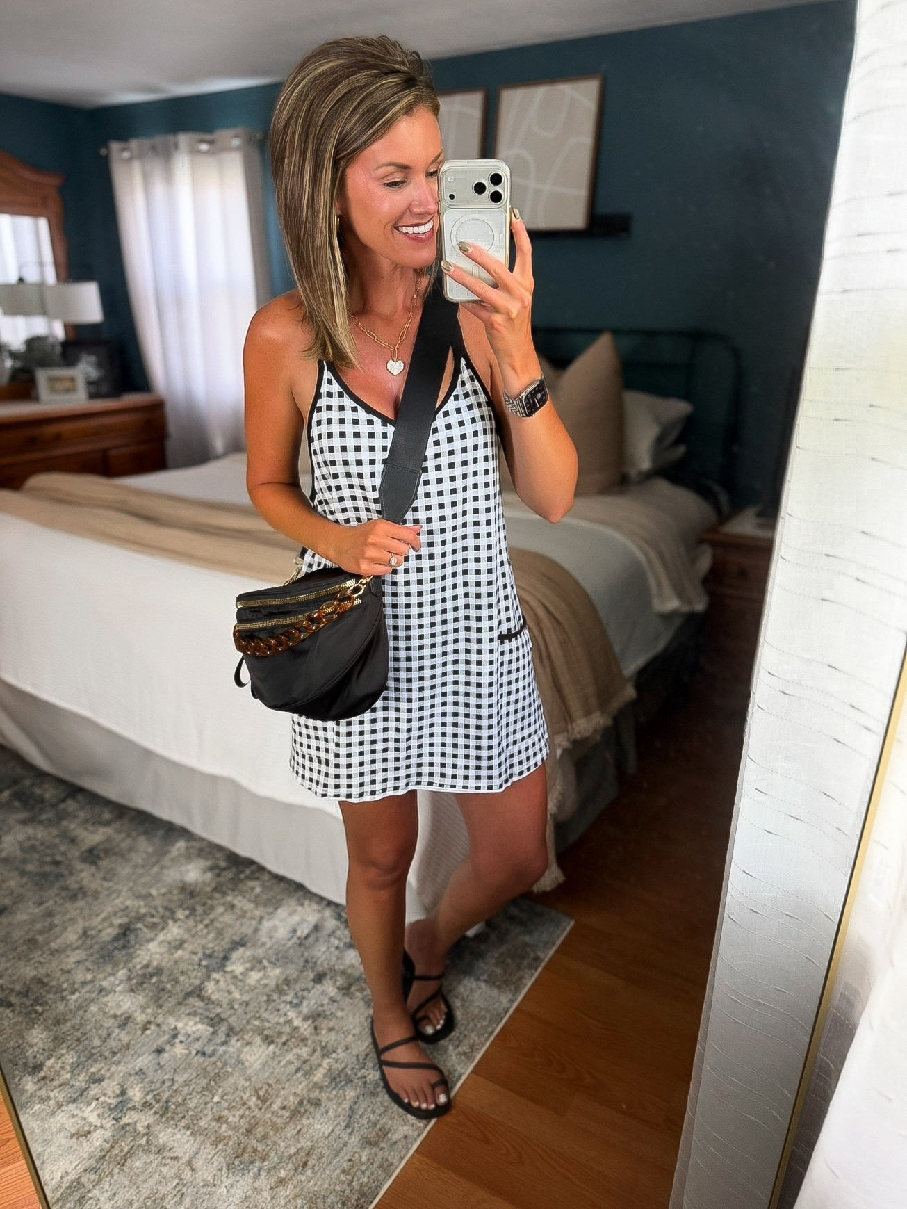 My favorite style of Amazon athletic dress now is available in this cute plaid print. 
Wearing medium

#LTKOver40 #LTKSeasonal #LTKootd