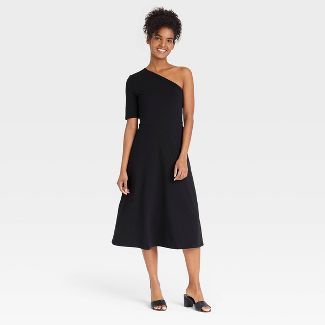Women's Elbow Sleeve One Shoulder Knit Dress - Who What Wear™ | Target