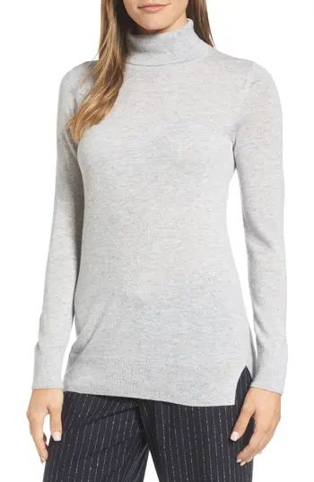 Women's Nordstrom Signature Turtleneck Cashmere Sweater, Size X-Small - Grey | Nordstrom