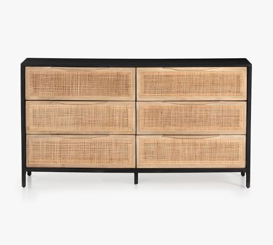 Dolores 6-Drawer Cane Dresser (58") | Pottery Barn (US)