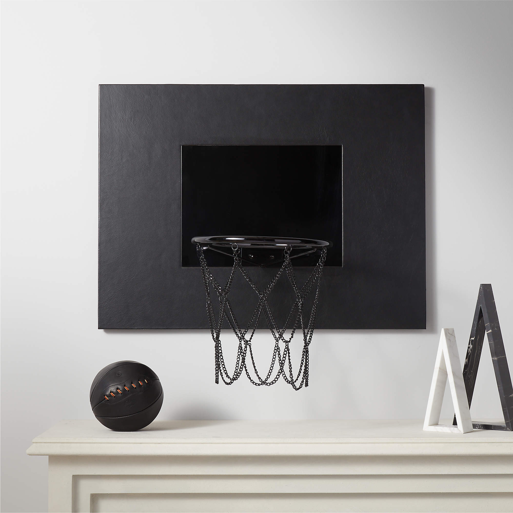 Black Leather Basketball Hoop | CB2 | CB2