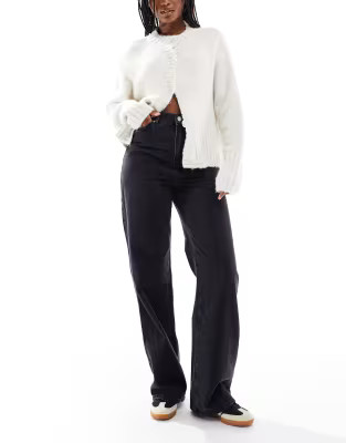 New Look Adalae wide leg jean in black | ASOS | ASOS (Global)