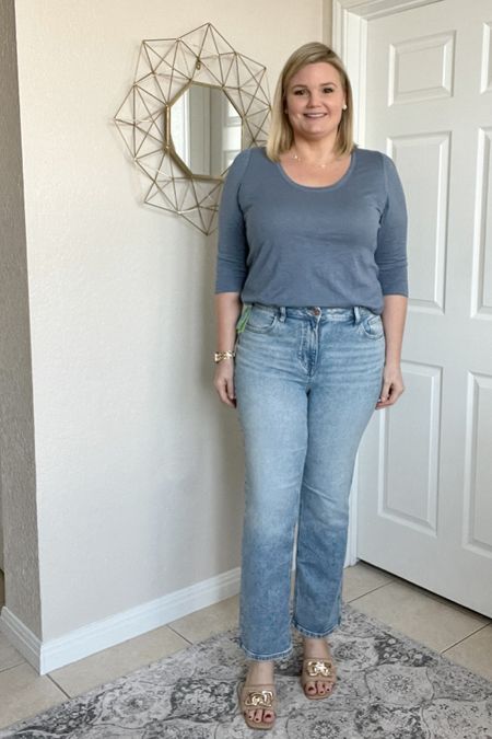 Perfect straight leg jeans from Maurice’s are so good! High rise and stretchy. Fit true to size. On sale for under $30! I’m in the 12 regular  

#LTKmidsize #LTKover40 #LTKsalealert