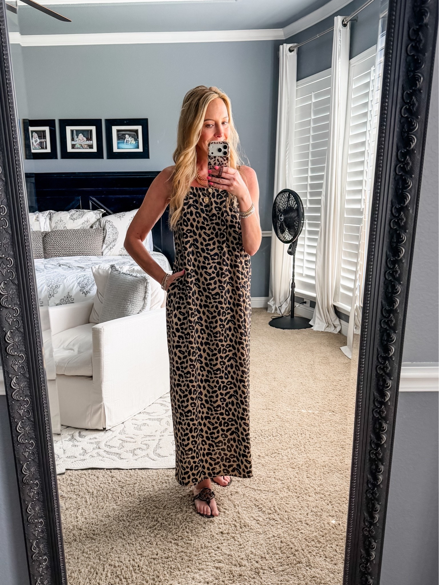 This maxi dress has a loose fit and open back. Fits so cute and is perfect for summer. I’m wearing a small. 

Dress | dresses | dresses with pockets | maxi dresses | leopard | summer outfits | date night outfits | beach vacation outfits | travel outfits | sandals | Amazon

#LTKootd #LTKmomlife #LTKSaleAlert