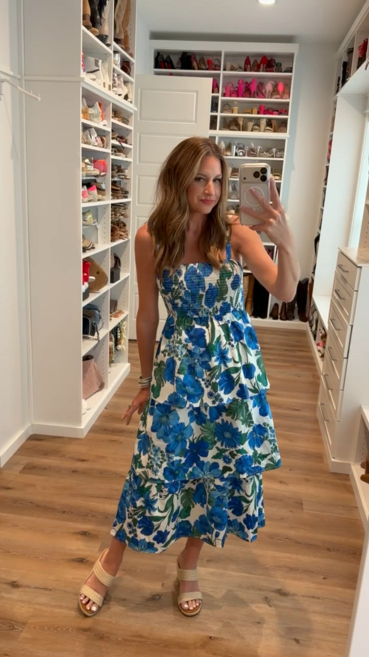 In a small dress, wedges and accessories-fits tts.

#LTKootd #LTKSeasonal #LTKgrwm