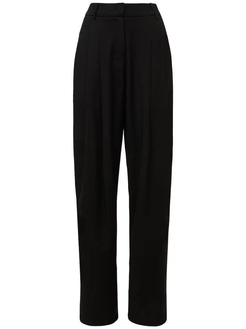 Gelso high rise pleated woven wide pants | Luisaviaroma