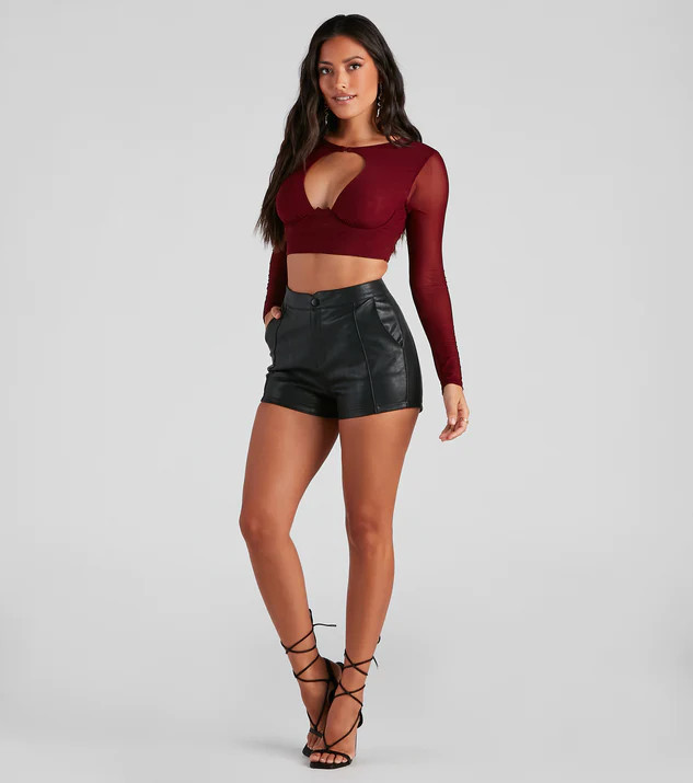 Smooth Moves PU High-Rise Shorts | Windsor Stores