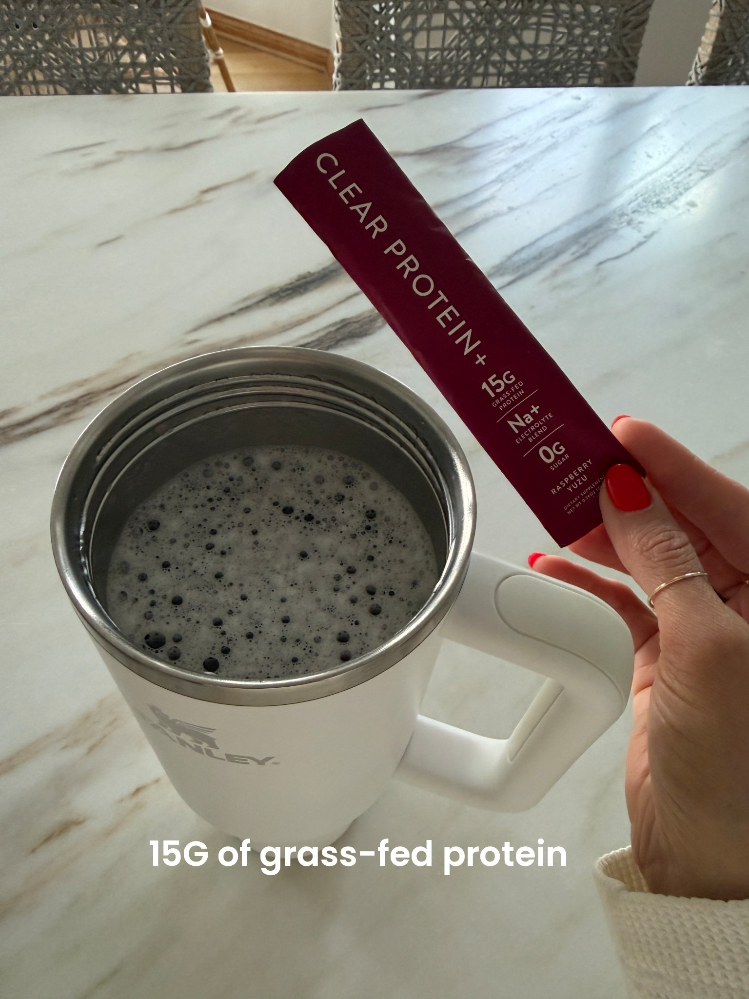 15G of grass fed preoteij for the days we don’t have time to cook a meal or are on the go, traveling, etc! 

#LTKselfcare #LTKOver40 #LTKmorningroutine