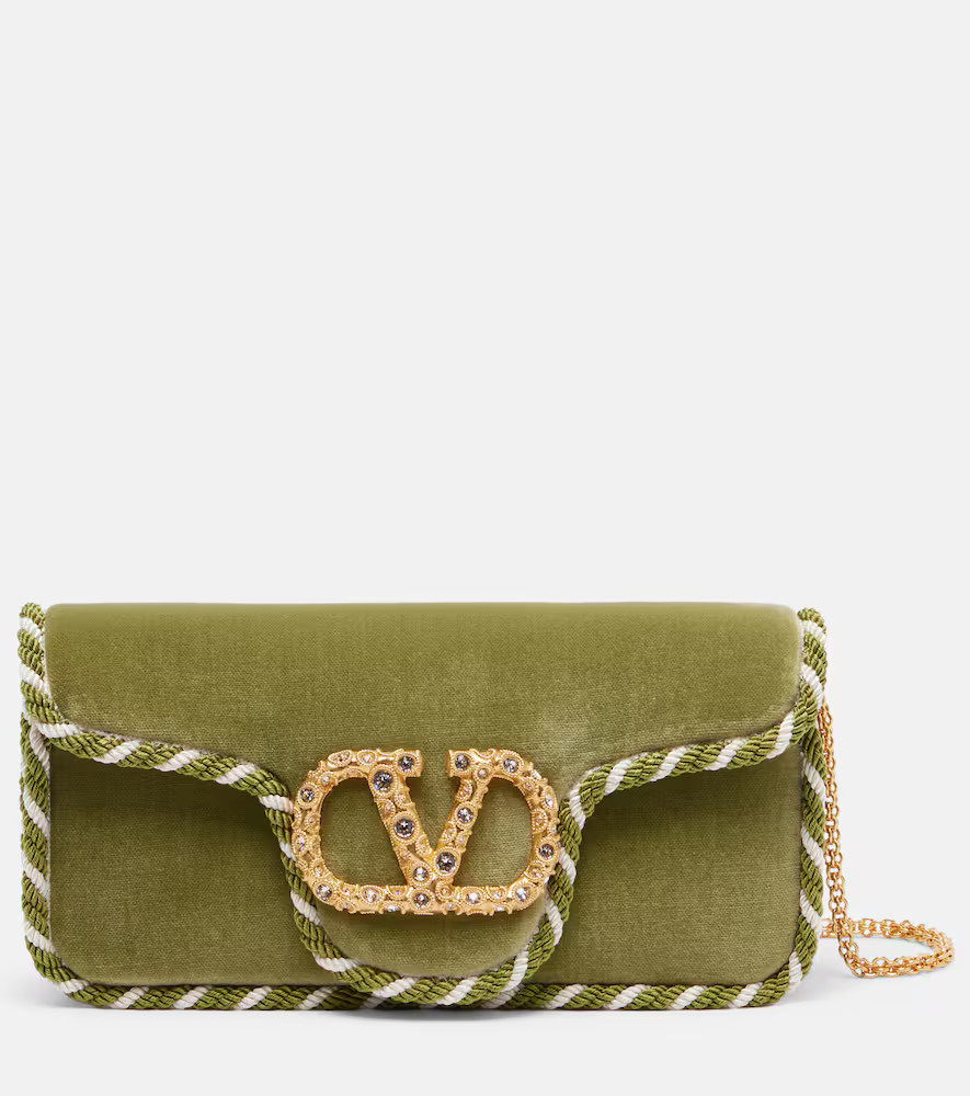 Valentino Garavani LocÃ² Mini embellished velvet clutch | Mytheresa (US/CA)