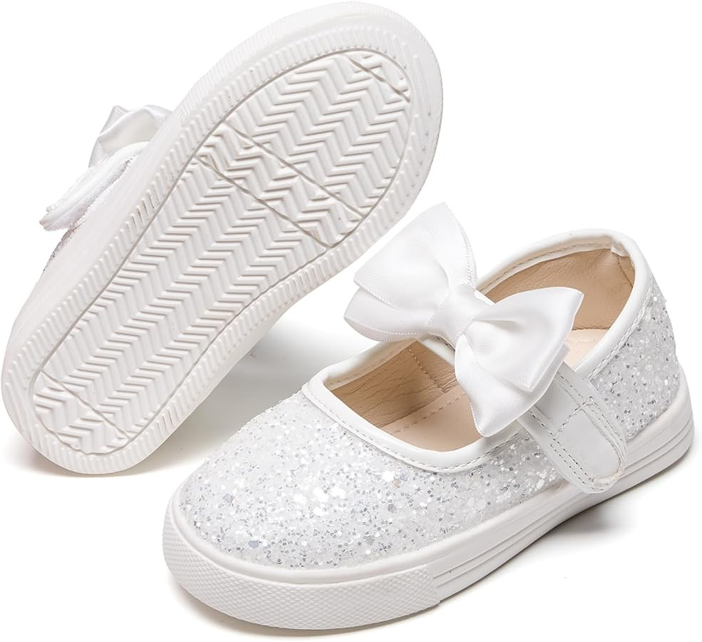 Felix & Flora Toddler/Little Kid Girls Running Shoes Glitter Sneakers Princess Fashion Casual Spo... | Amazon (US)
