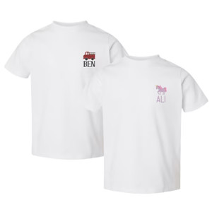 Solid Short Sleeve T-Shirt with Motif | Rainey Laine