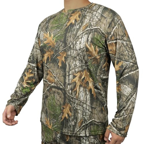 LOOGU Men’s Hunting Camo Shirt Lightweight, Camouflage Shirts for Men Long Sleeve Shirt for Fishing Hiking Camping | Amazon (US)