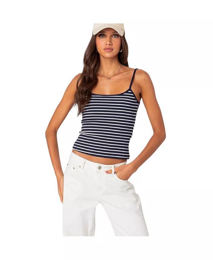 Women's Gretta Striped Ribbed Tank Top | Macy's