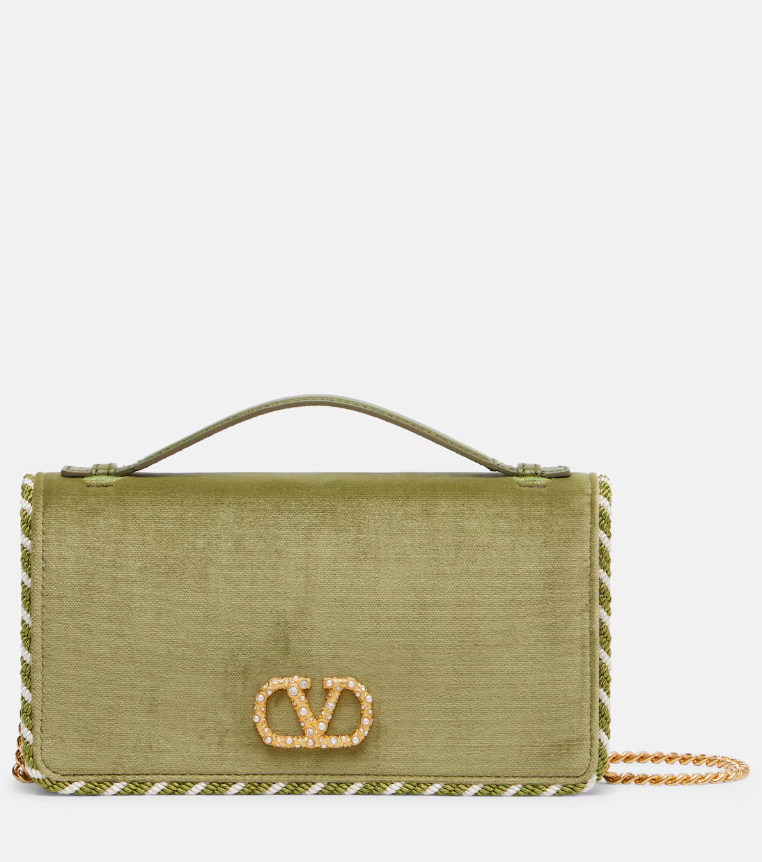 VLogo Mini velvet crossbody bag | Mytheresa (US/CA)
