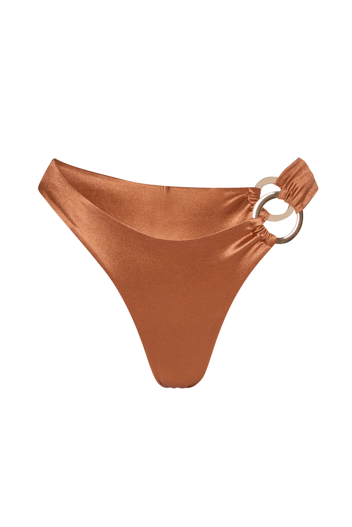 Bronte Bottom - Bronze Shiny Jersey | Monday Swimwear