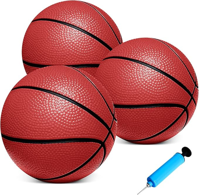 Iyoyo Mini Basketballs ,3 Pack 6" Small Basketball Set with Pump Durable PVC Basketballs for Mini... | Amazon (US)