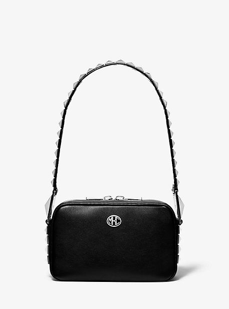 Monogramme Studded Leather Camera Bag | Michael Kors US