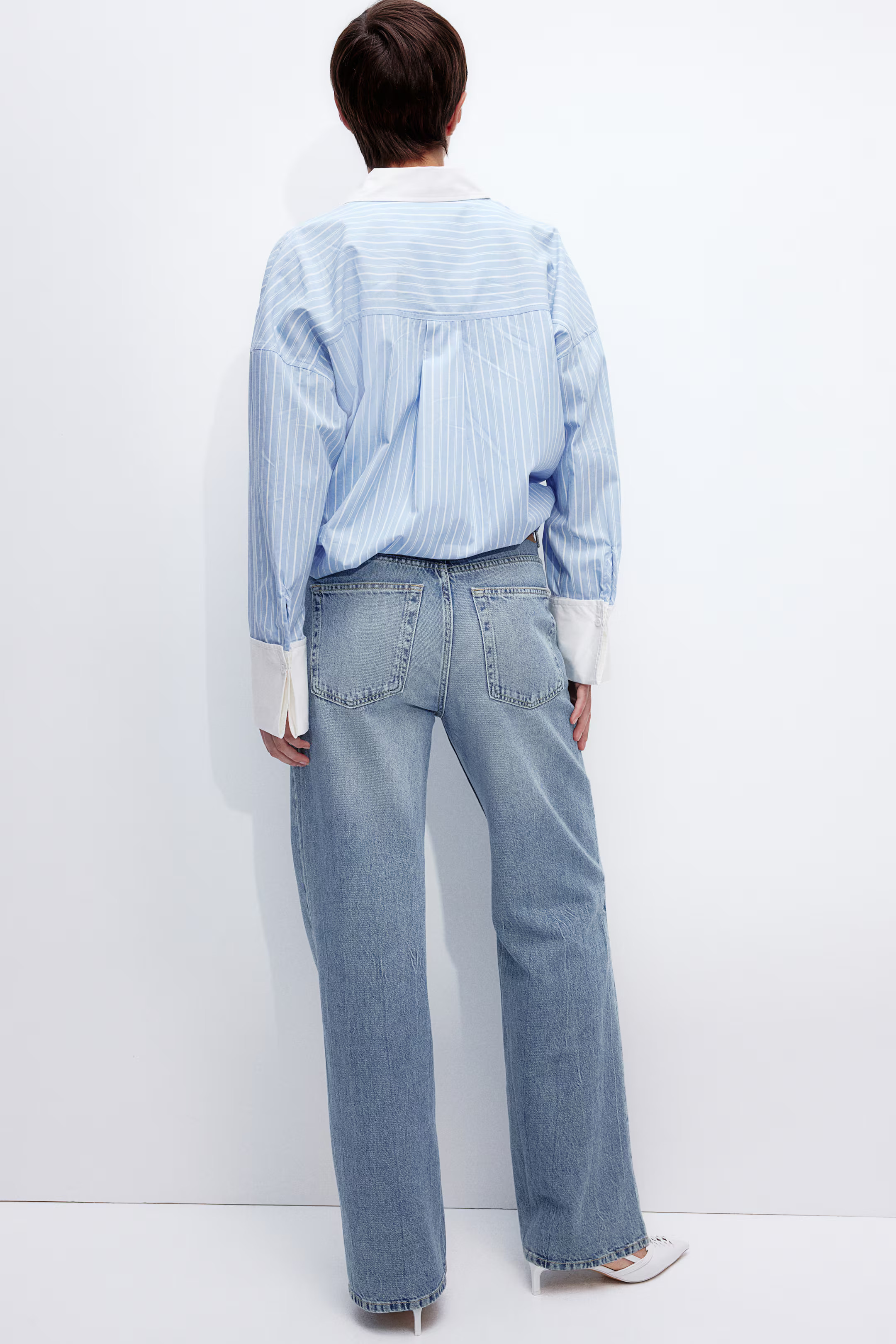 Wide High Jeans - High waist - Long - Light denim blue - Ladies | H&M US | H&M (US + CA)