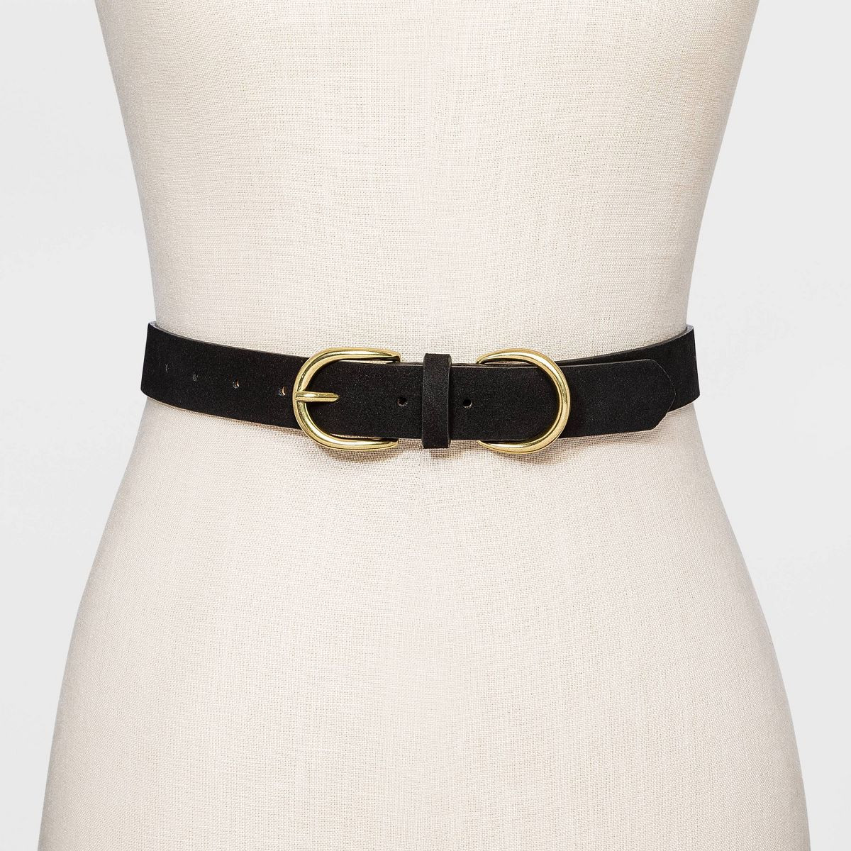 Women's Double Harness Metal Loop Belt - Universal Thread™ Black | Target