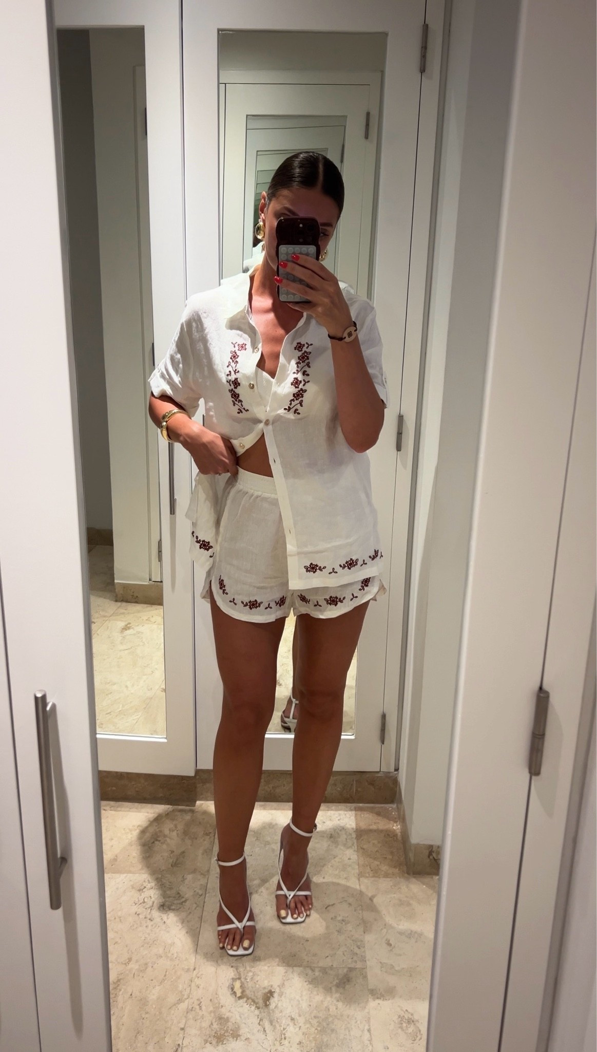 Linen beach vacation outfit I just wore in Mexico! Size small.