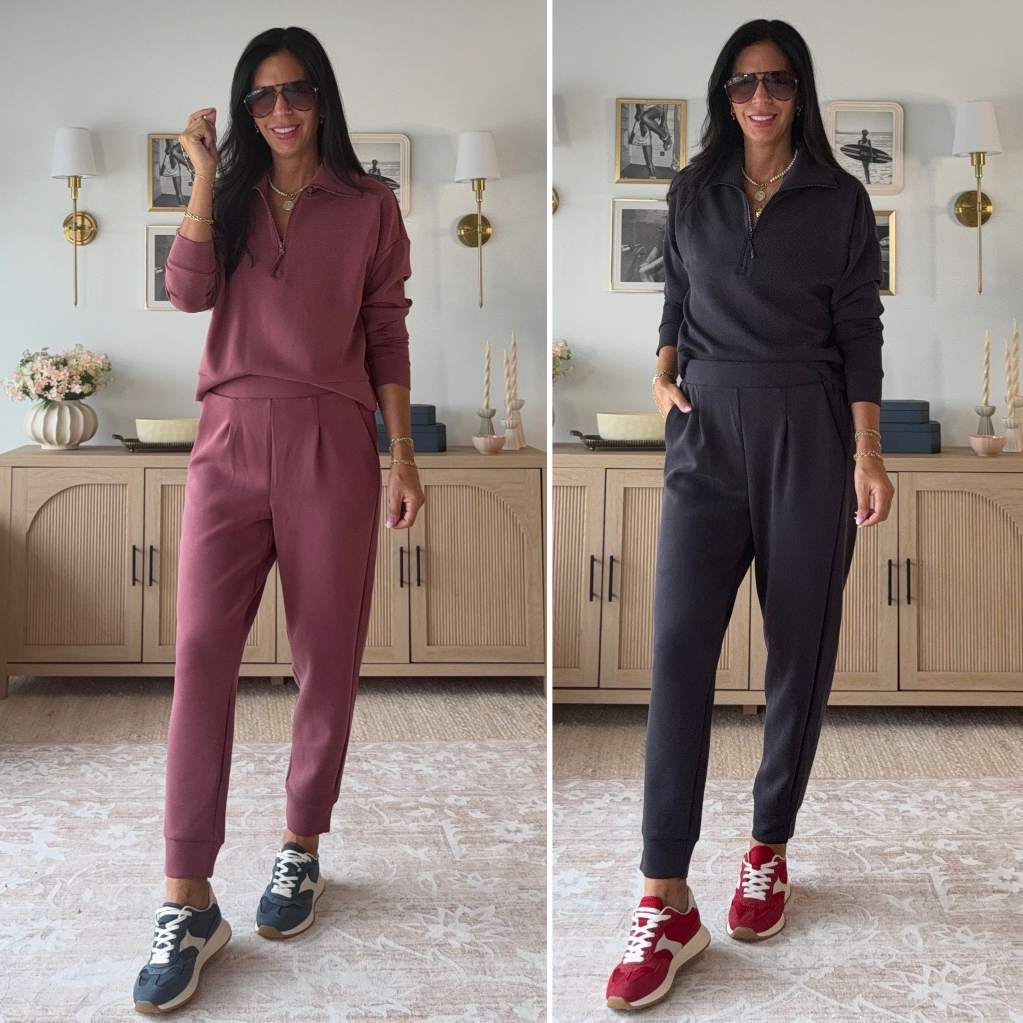 Walmart versus Varley and they look nearly identical!  
Top- medium 
Joggers- small 
Comes in 4 colors and is under $36.  The material is a Dream! 

#LTKU #LTKOver40 #LTKFindsUnder50