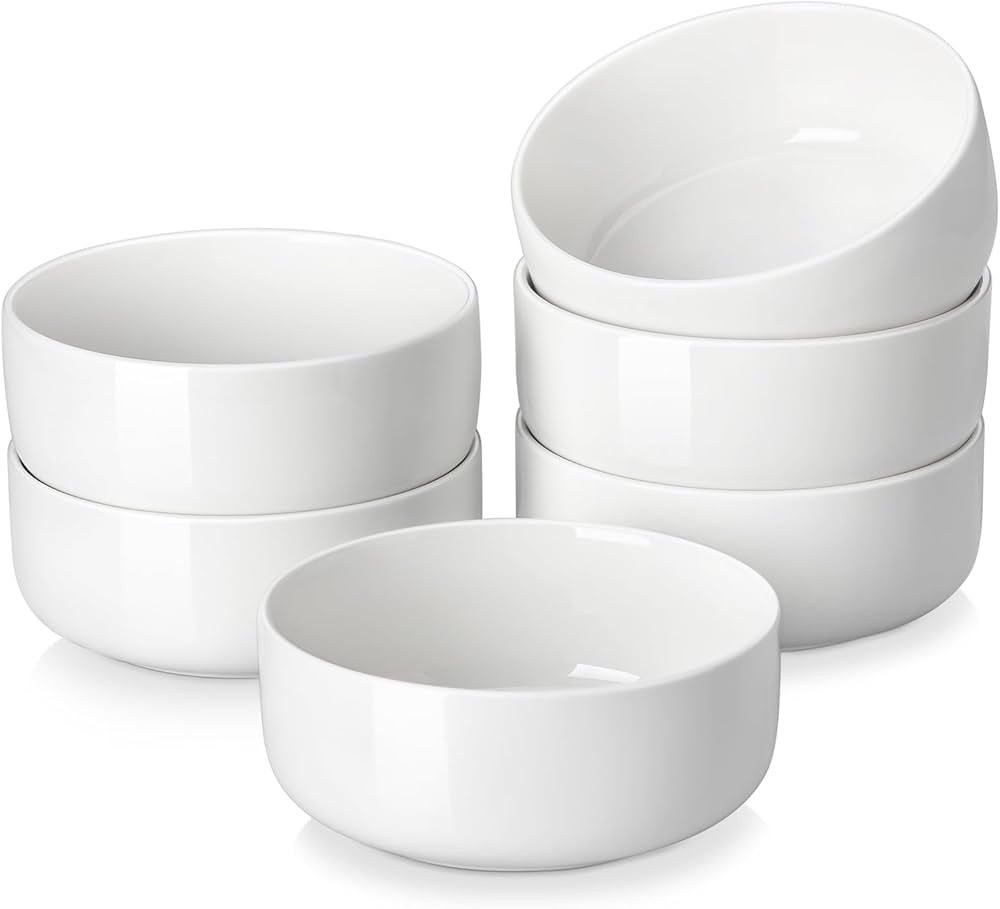 MALACASA 24 OZ Cereal Bowls, Porcelain Soup Oatmeal Bowls Set of 6, Kitchen Ceramic Serving Bowl,... | Amazon (US)