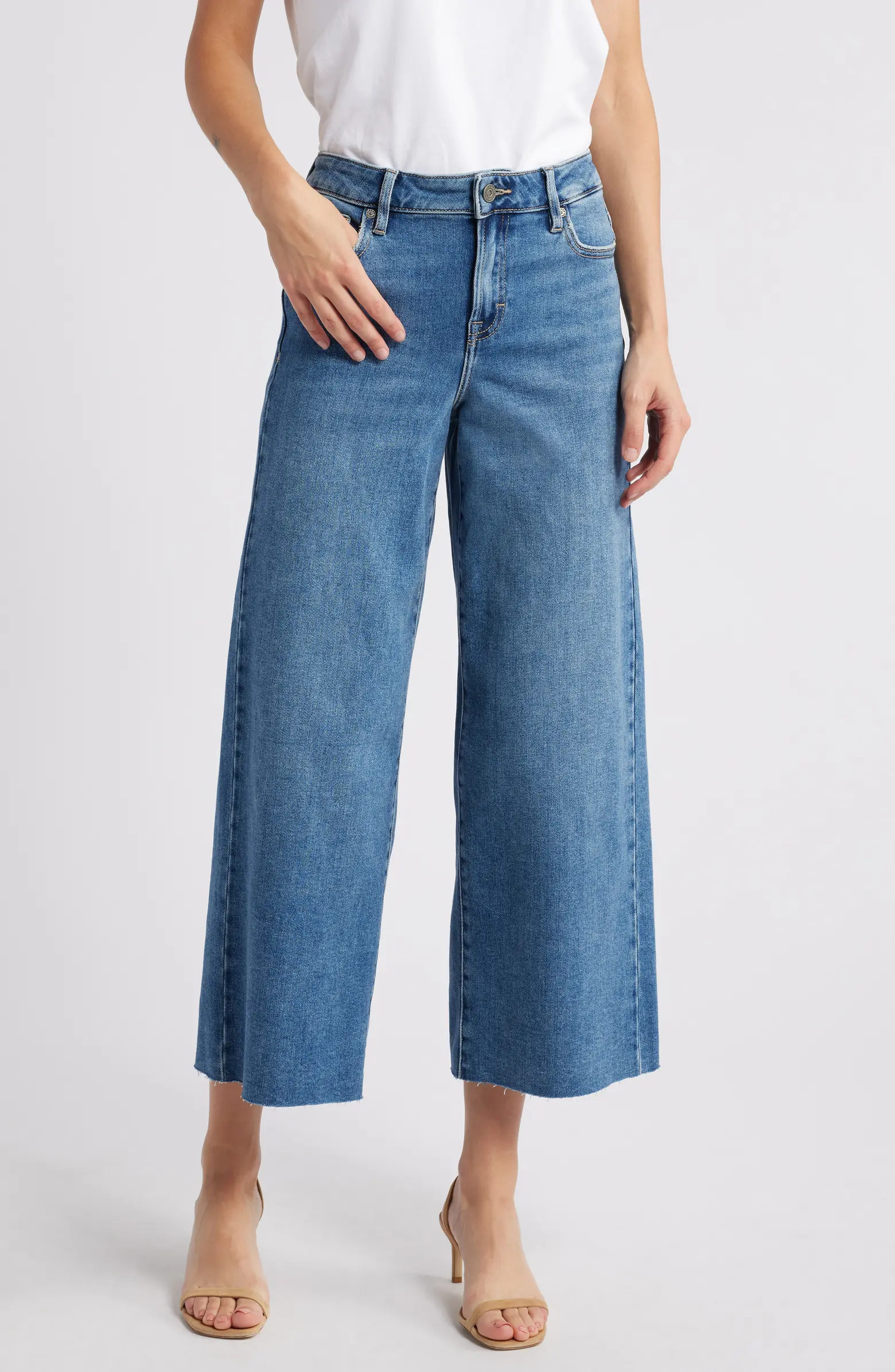 Clean Hem High Waist Wide Leg JeansHIDDEN JEANS | Nordstrom