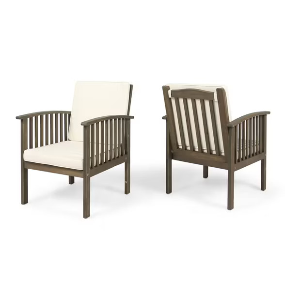 Casa 2pk Acacia Club Chairs - Christopher Knight Home | Target