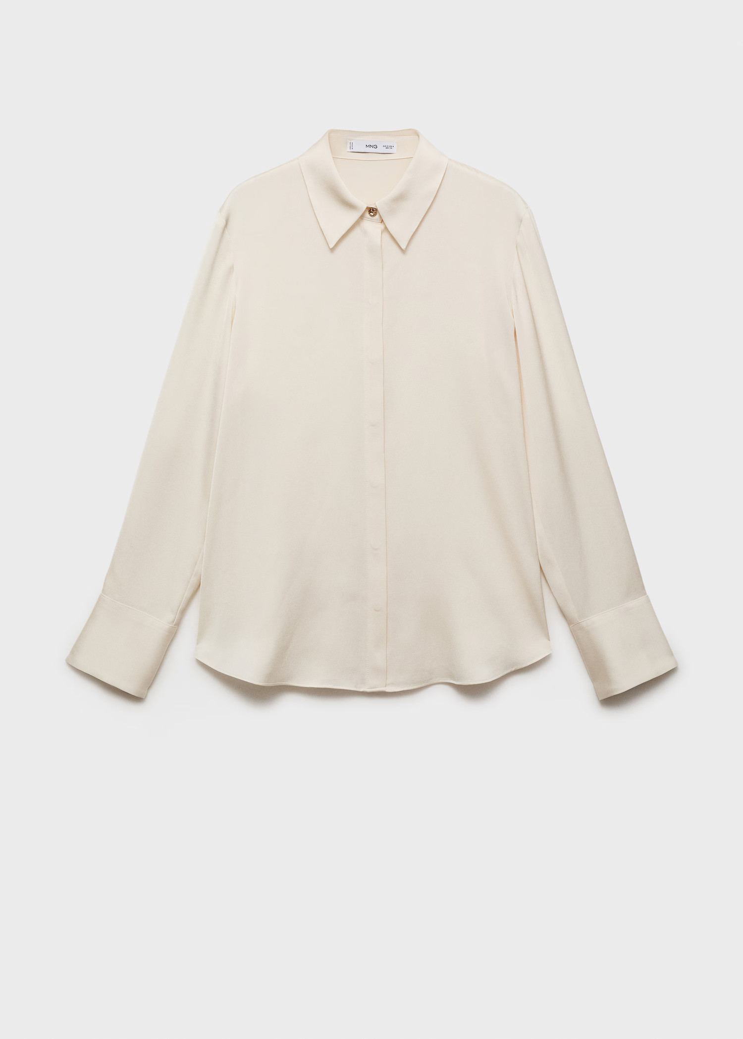Satin finish flowy shirt - Women | MANGO United Kingdom | MANGO (UK)