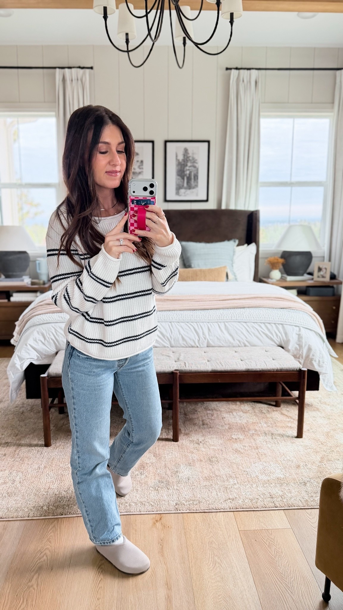 Everything showered & self tanned last night and I feel like a new woman!! Love the neckline and weight of this new Target sweater!   Comes in a few color ways. 

These are some of my favorite denim the wash is perfect so is the fit, run TTS. I love these for clogs sandals flats they just hit the ankle perfectly.  👌 

Sweater, target, Universal thread, OOTD, mom fit, jeans, denim, Levi’s, clogs, slides, shoe crash, Rothy’s, affordable, fashion, spring fashion, spring sweater, striped sweater 

#LTKSeasonal #LTKBeauty #LTKootd