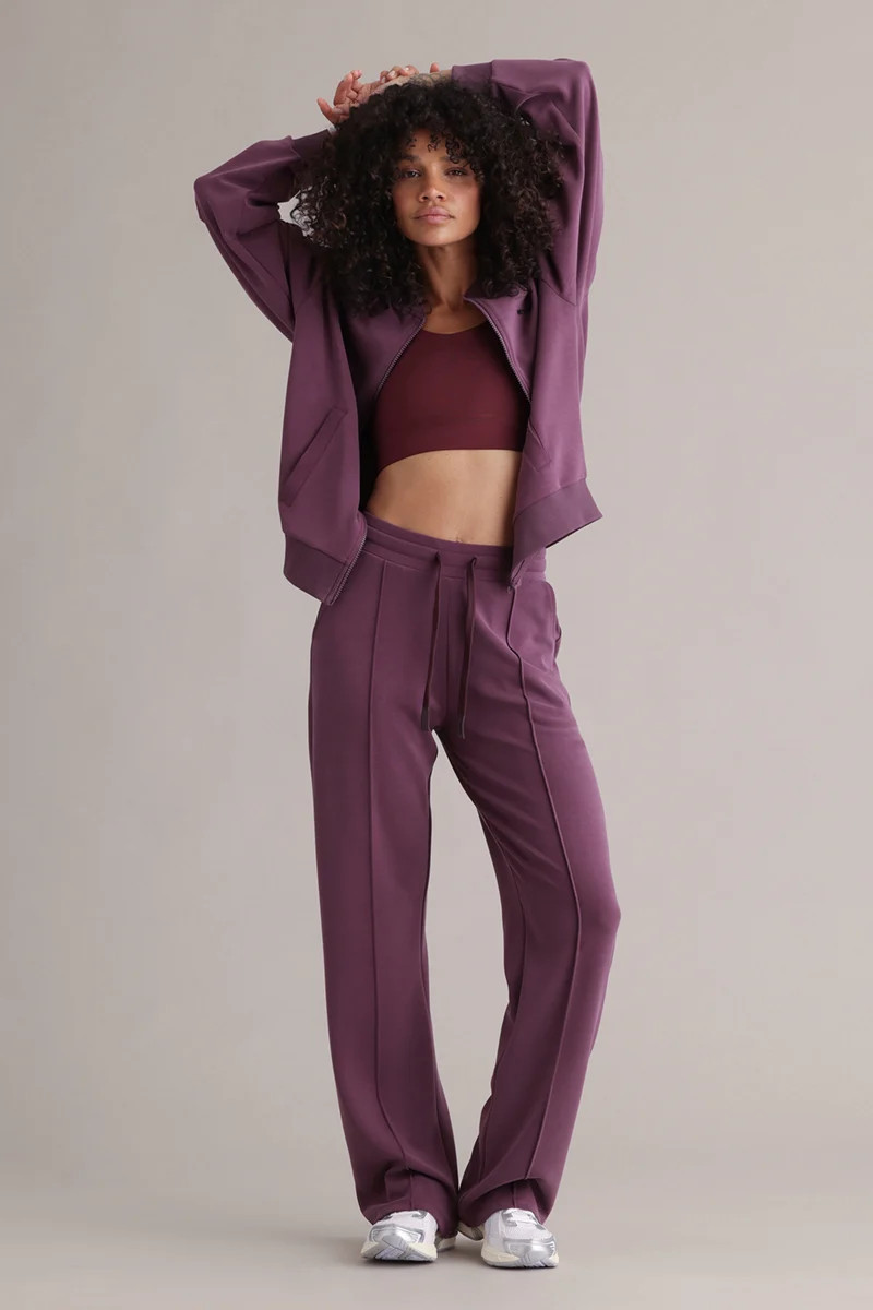 Long Jersey Pants Italian Plum | Hey Honey | Hey Honey Yoga DE