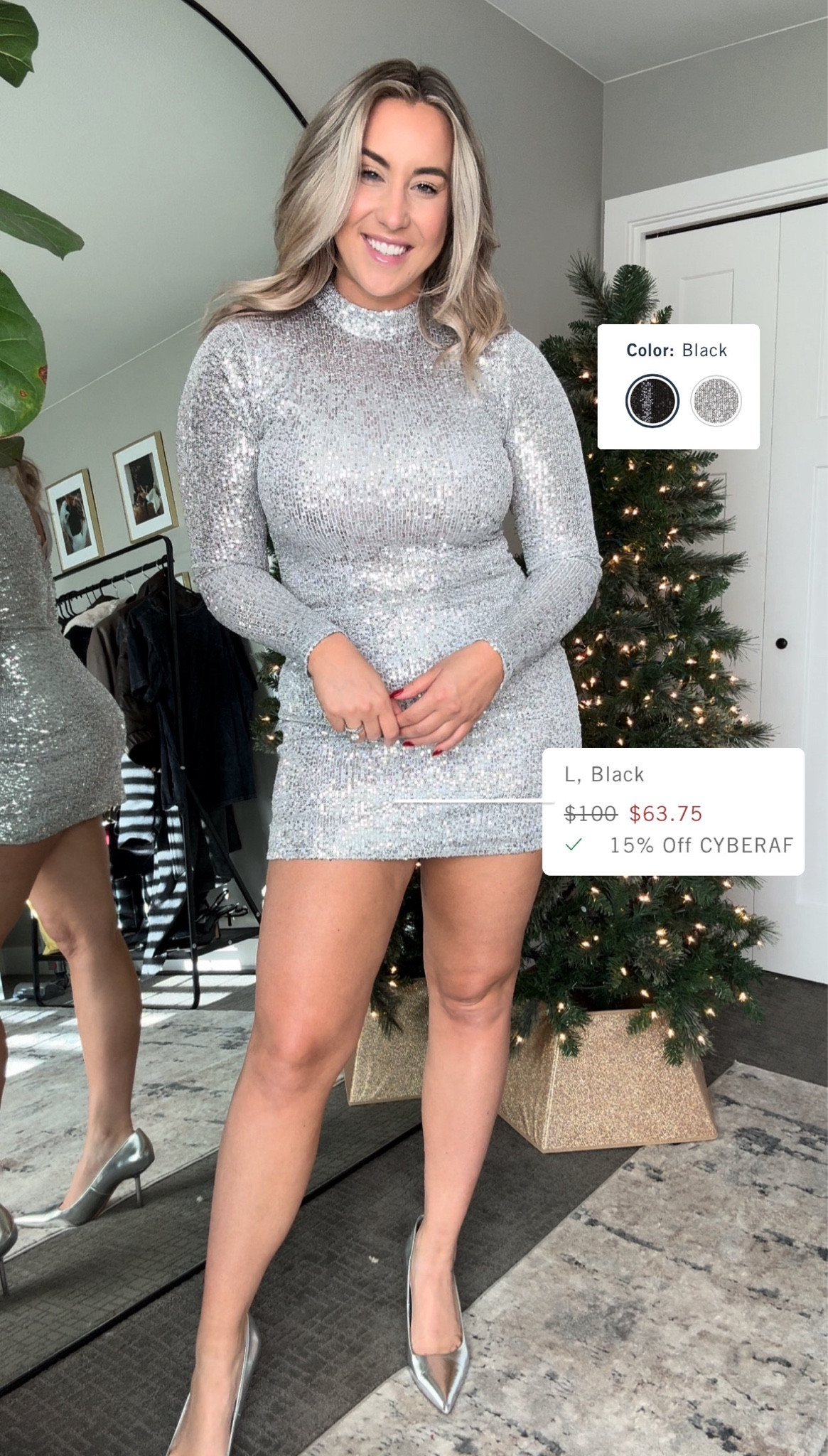 Holiday outfit inspo feat. full sequin dress ✨🔥

Wearing a size large 

#LTKHoliday #LTKmidsize #LTKCyberWeek