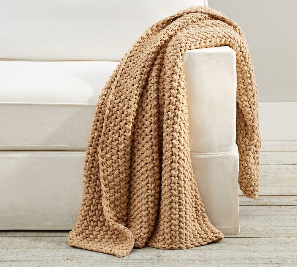 Bayside Seed Stitch Throw | Pottery Barn (US)