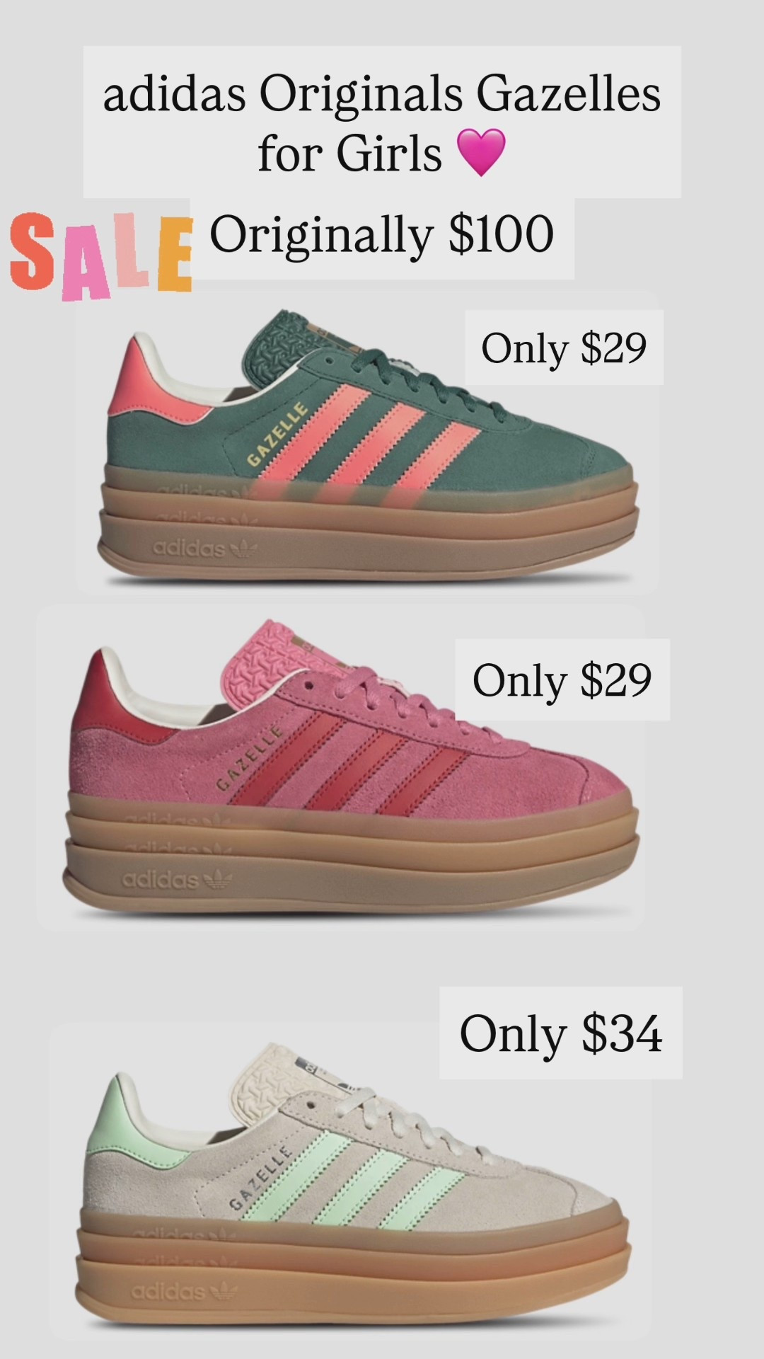 adidas Originals Gazelle for Girls are on SALE 🩷💜

#LTKKids #LTKSaleAlert