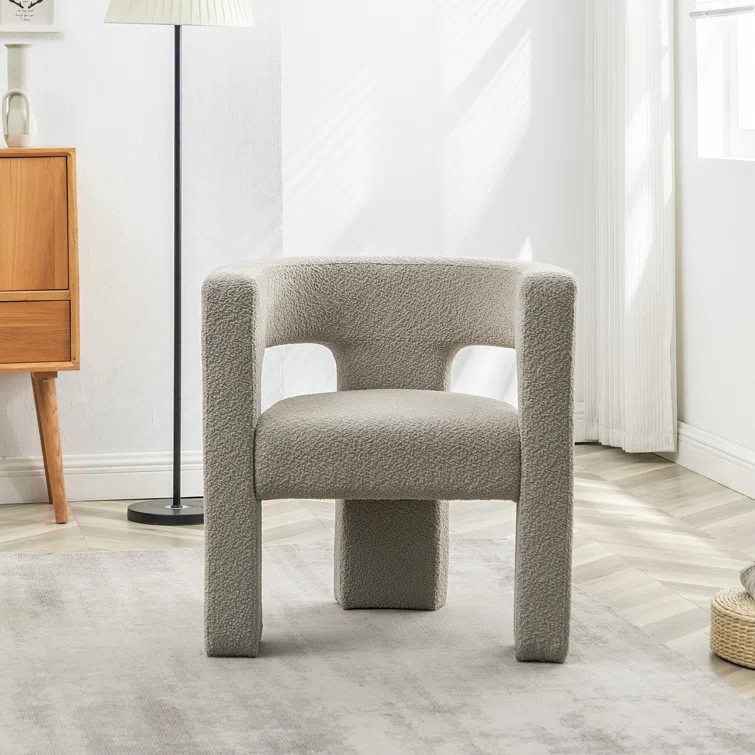 Brycie 28" Wide Boucle Upholstered Square Armchair | Wayfair North America