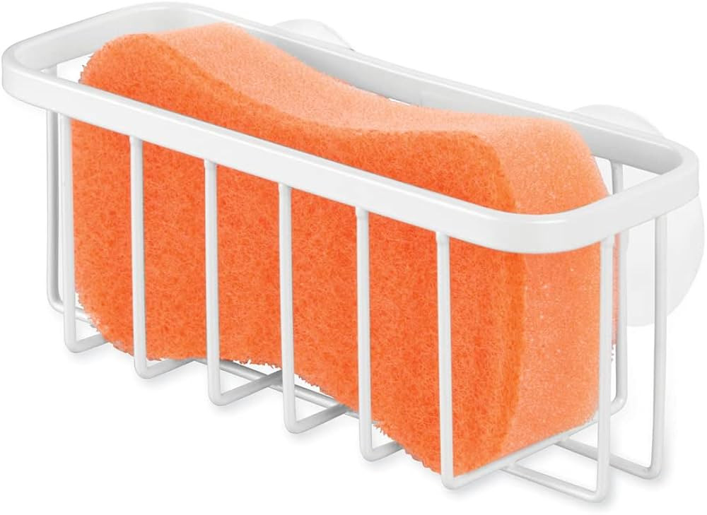 iDesign Rust-Resistant Stainless Steel Sponge Holder for Kitchen Sink with Suction Cups, The Gia ... | Amazon (US)