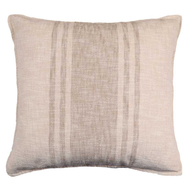 2-Pack Neutral Cotton Slub Striped Throw Pillow, 24" | At Home