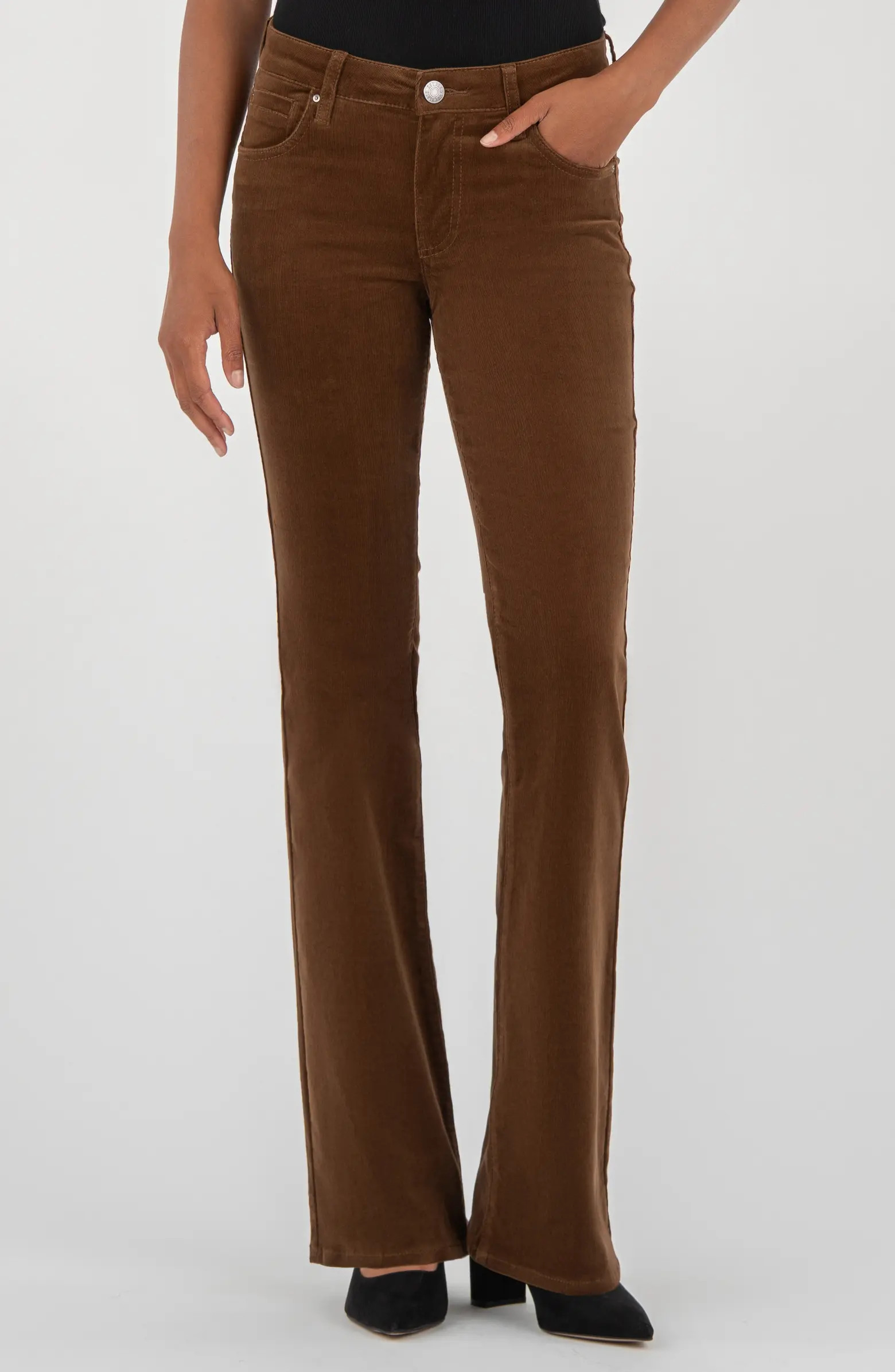Natalie Mid Rise Bootcut Corduroy Pants | Nordstrom