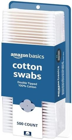 Amazon Basics Double-Tipped Cotton Swabs for Personal Hygiene and Baby Care, Cotton, Versatile, B... | Amazon (US)