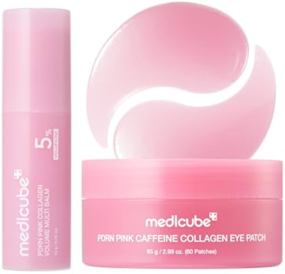 medicube PDRN Eye Glow Duo: PDRN Collagen Volume Multi Balm Stick and Caffeine Eye Patches | Depu... | Amazon (US)