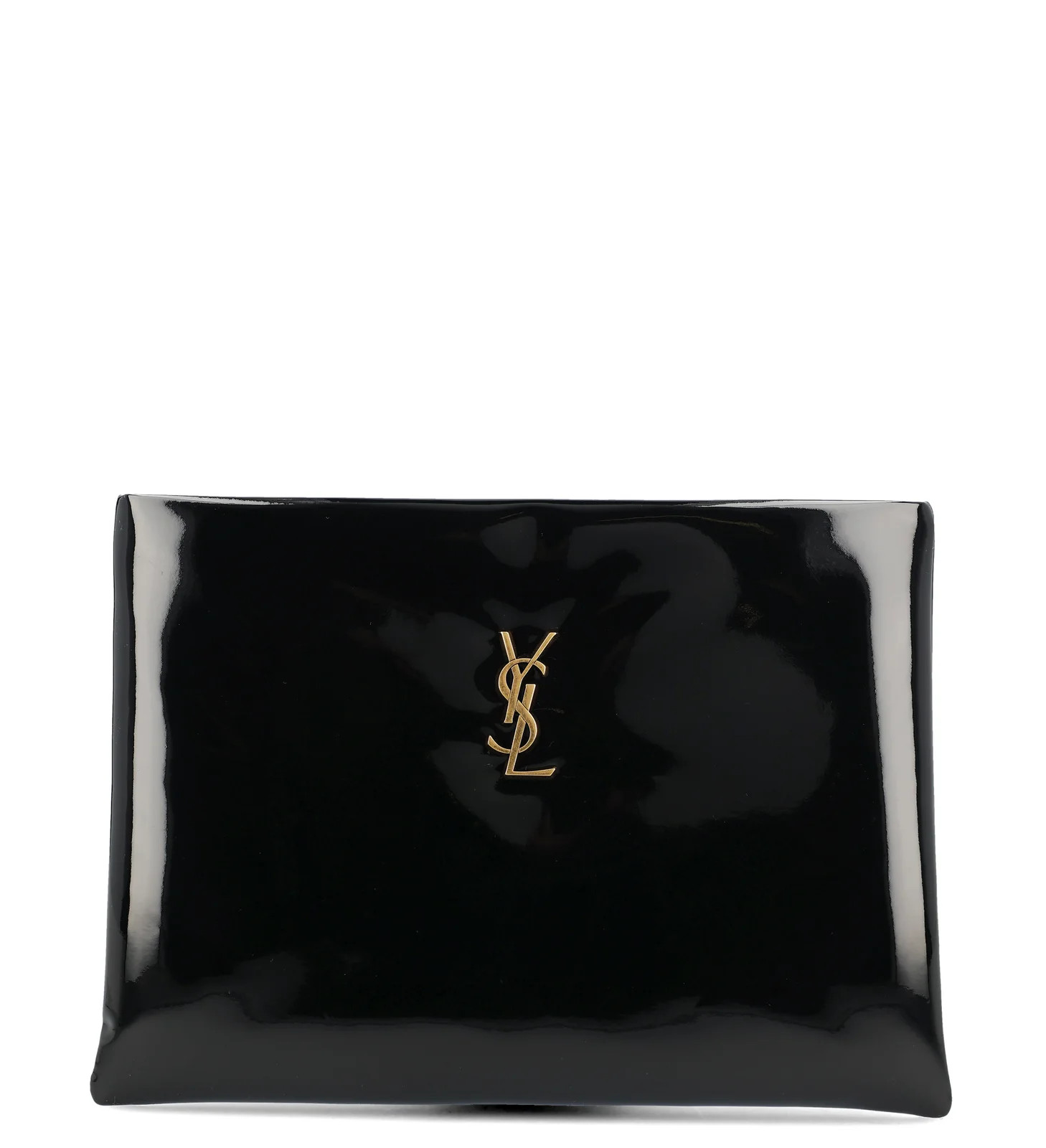 Saint Laurent Logo Plaque Large Clutch Bag | Cettire Global