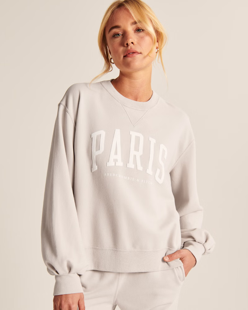 Boyfriend Logo Crew Sweatshirt | Abercrombie & Fitch (US)