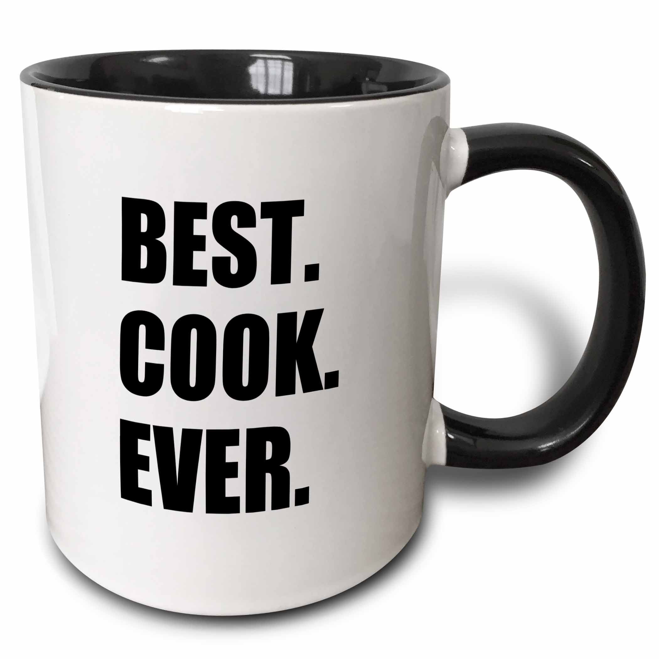 3dRose Best Cook Ever - text gifts for worlds greatest chef and cooking fans - Two Tone Black Mug... | Walmart (US)