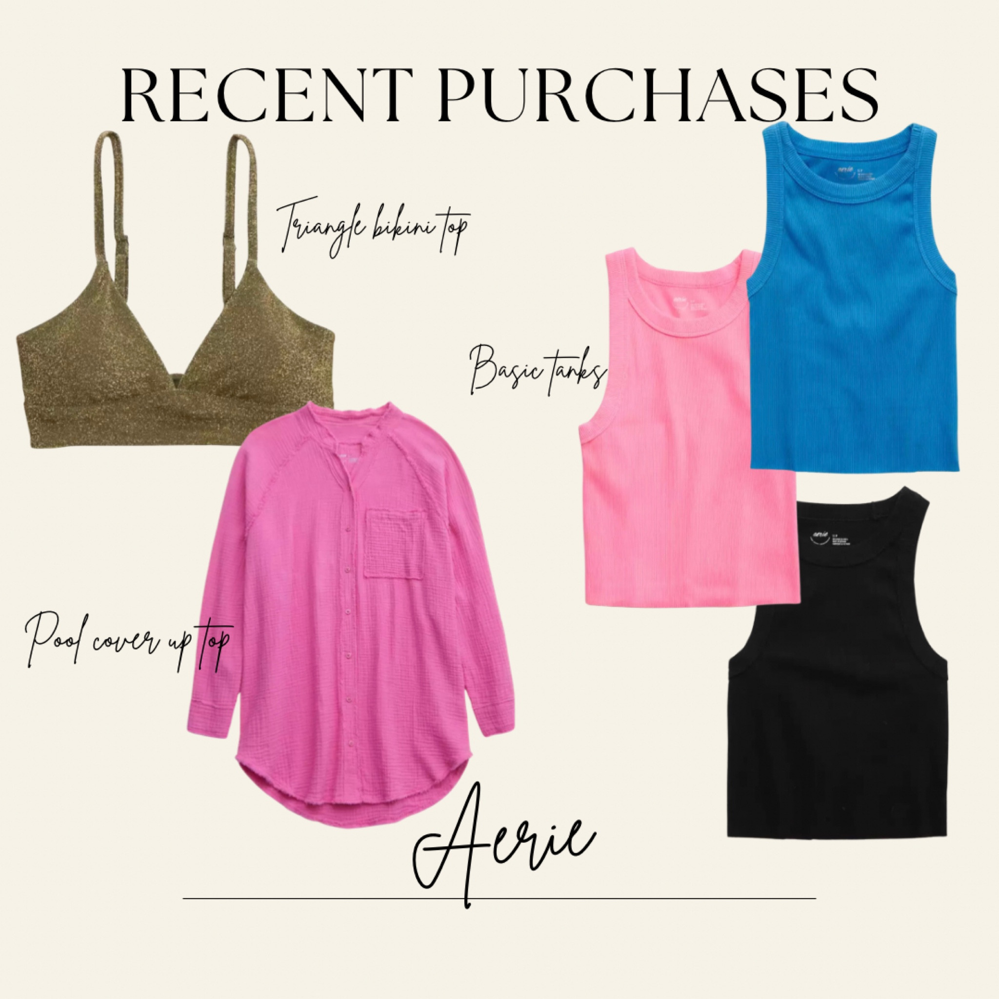 Perfect for summer recent purchases from Aerie! 

#LTKstyletip #LTKGiftGuide