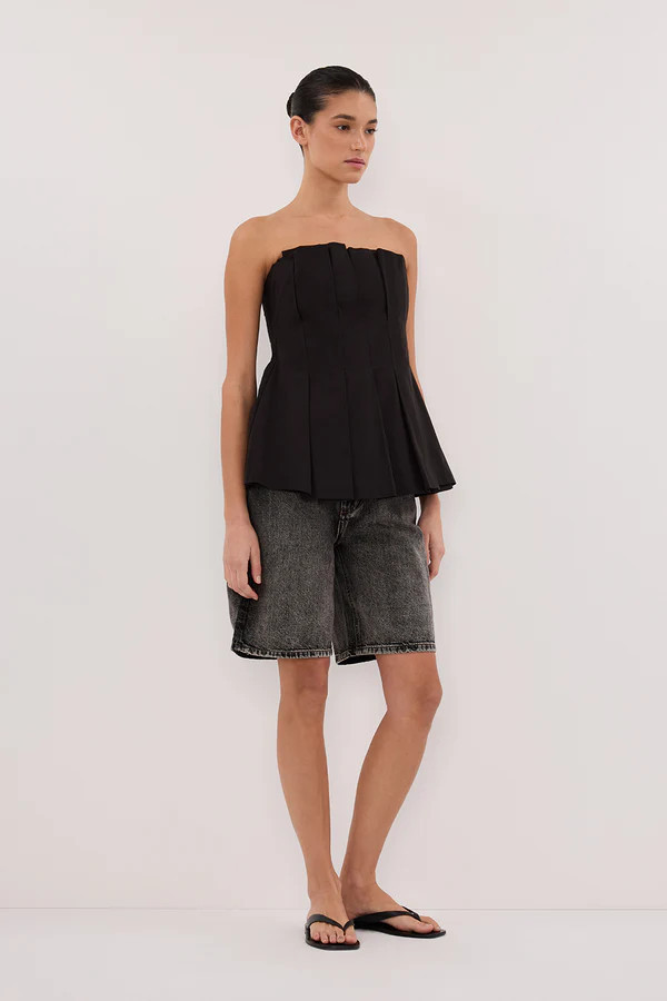 BAMBI WASHED BLACK BERMUDA DENIM SHORT | DISSH